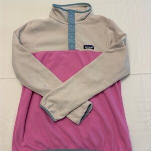 Patagonia Women’s Synchilla Snap-T Fleece Pullover Small Pink Gray